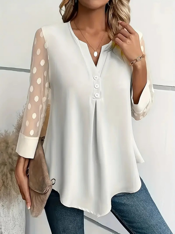 Elegantes & Stylisches Damen Shirt mit V-Ausschnitt