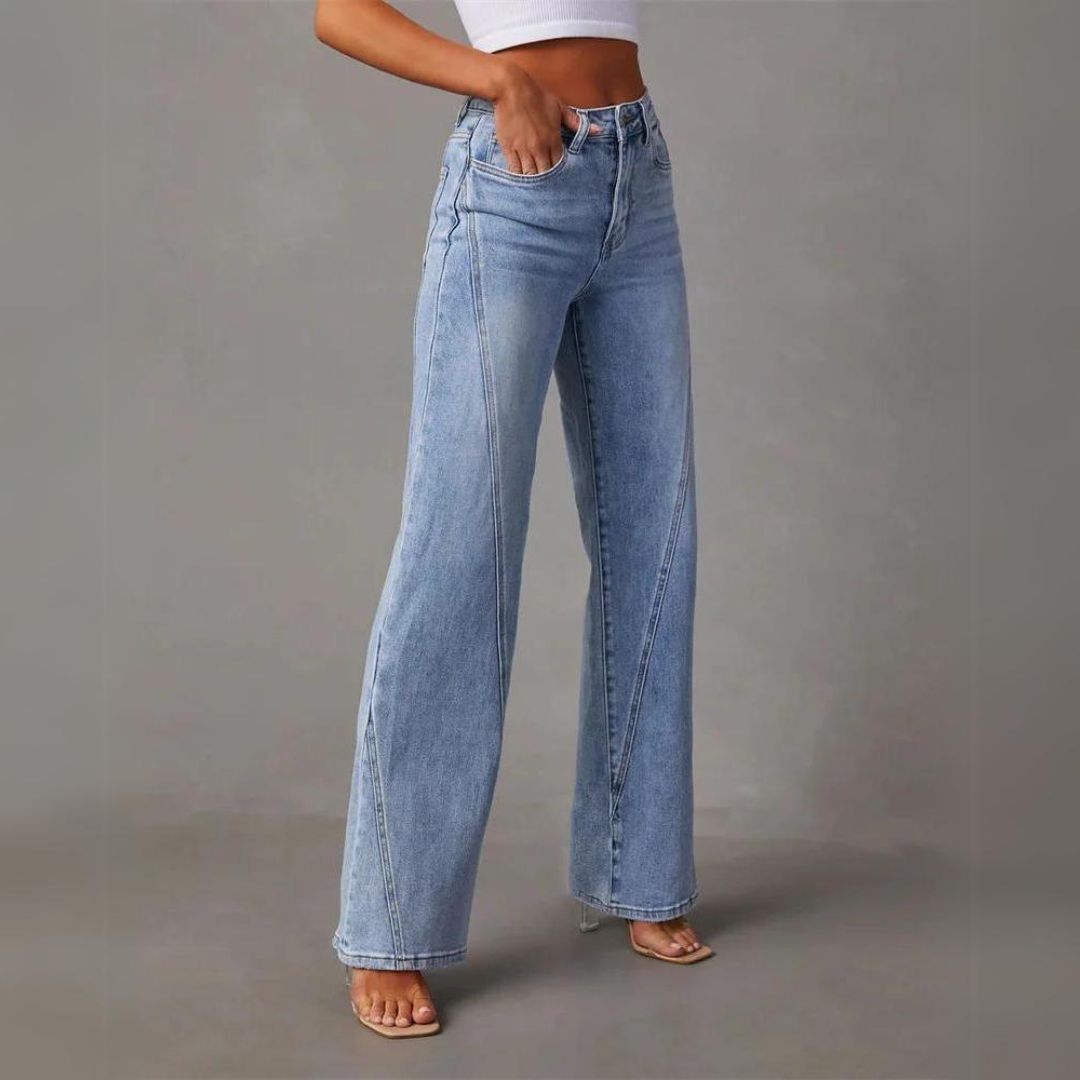 Elegante Denim Schlaghose für Damen