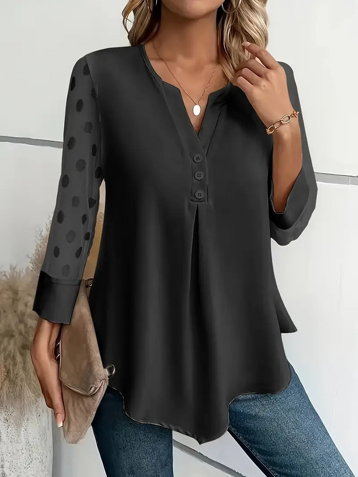 Elegantes & Stylisches Damen Shirt mit V-Ausschnitt