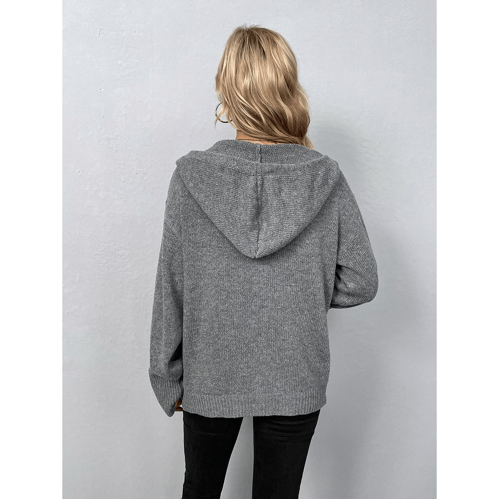 Komfortabler Damen Kapuzen Cardigan