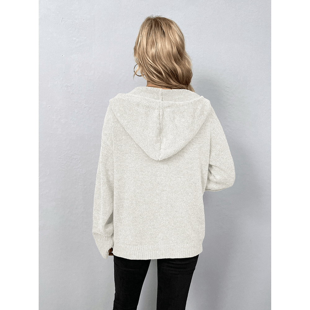 Komfortabler Damen Kapuzen Cardigan